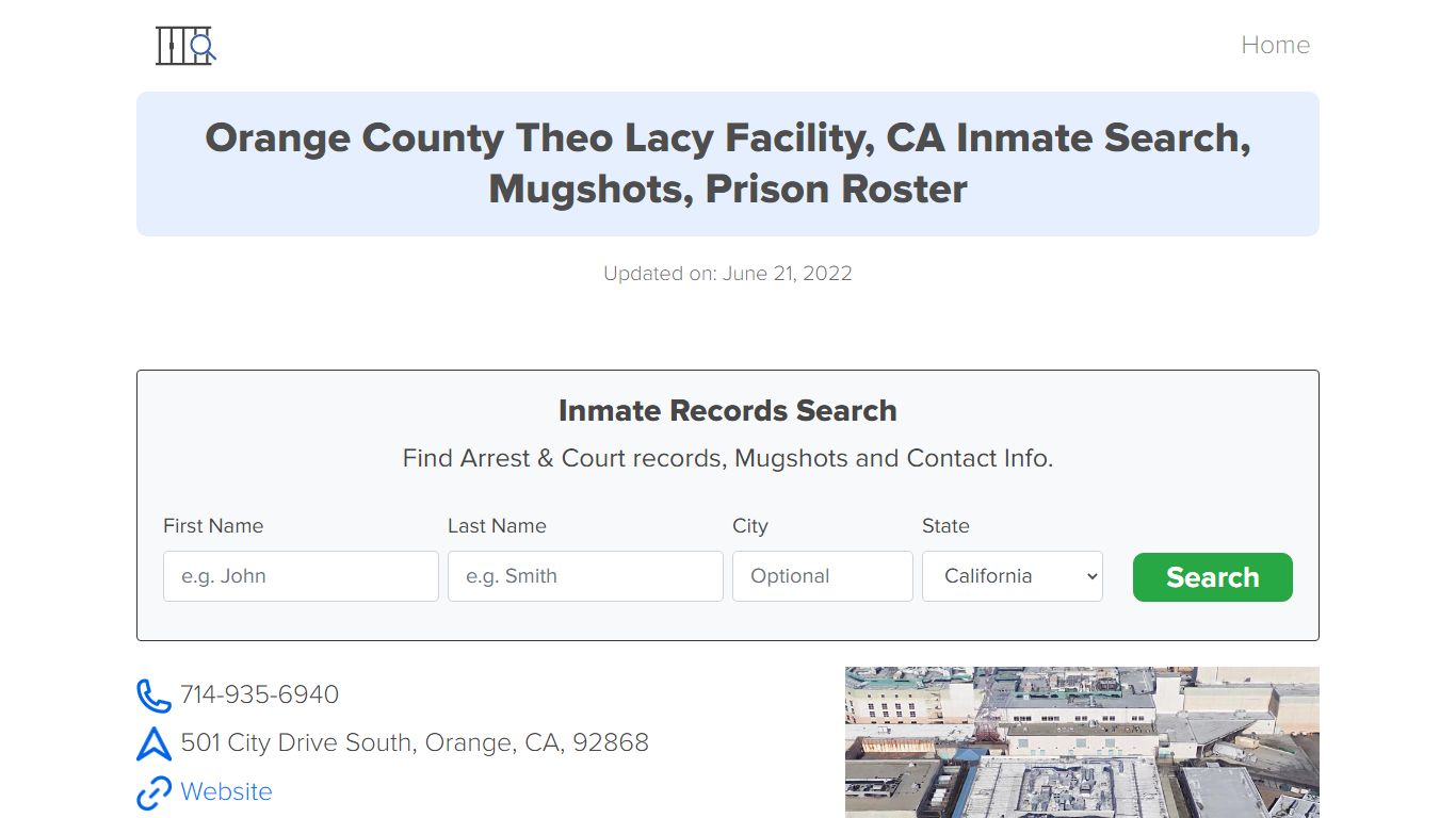 Orange County Theo Lacy Facility, CA Inmate Search ...